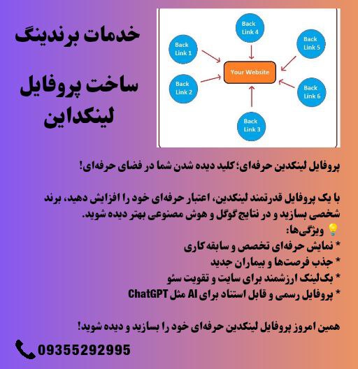 ساخت پروفایل لینکداین سئو و بهینه سازی کلینیک24 ،تلفن تماس: 09355292995
